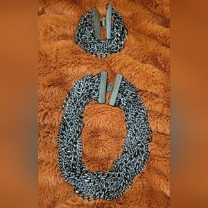 Express Heavy Metal Choker And Bracelet Set